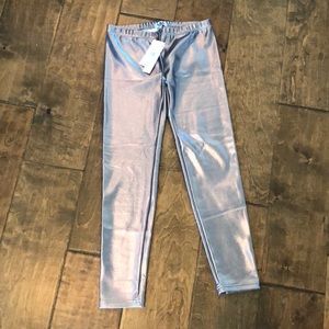 Shiny silver new Mia leggings
